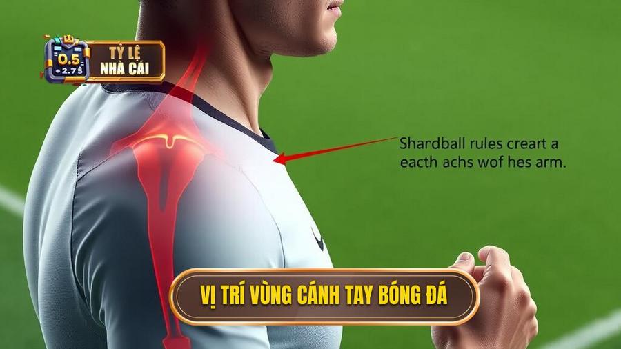 1. Vị trí vùng cánh tay bóng đá