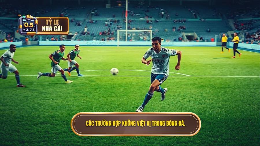 2. Các trường hợp không việt vị trong bóng đá.